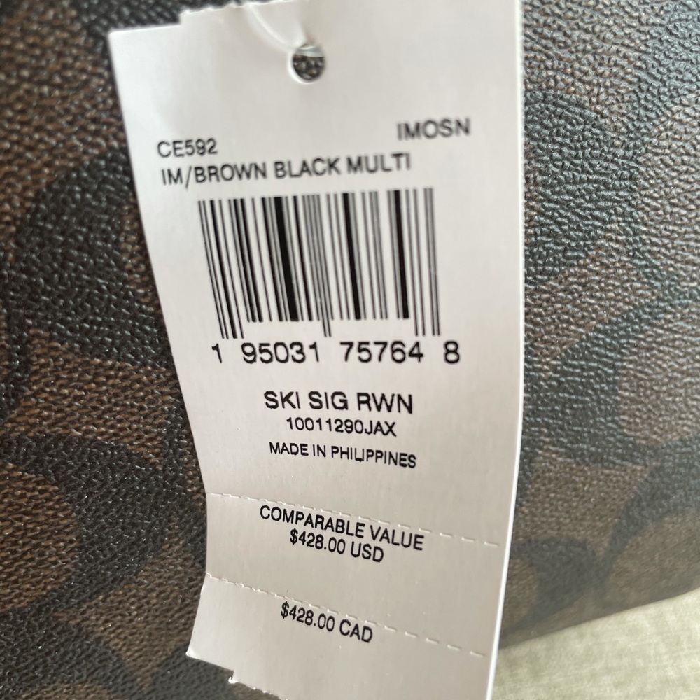 NWT！COACH ROWAN SATCHEL IN SIGNATURE CANVAS WITH SKI PATCHES (COACH CE592) - Picture 9 of 14